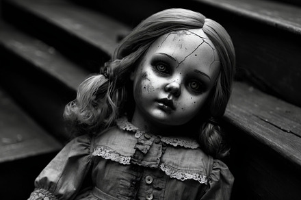 Creepy Antique Victorian Doll, an Abstract Photo by sirylok