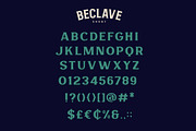Beclave - Vintage Typeface, a Serif Font by Konstantine Studio (Thumbnail 7 of 7)