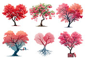 Valentine Day Heart Tree Clipart, an Illustration by Designworld (Thumbnail 2 of 4)