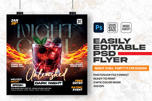 Night Chill Party Flyer Design, a Flyer Template by Shajib Shikder