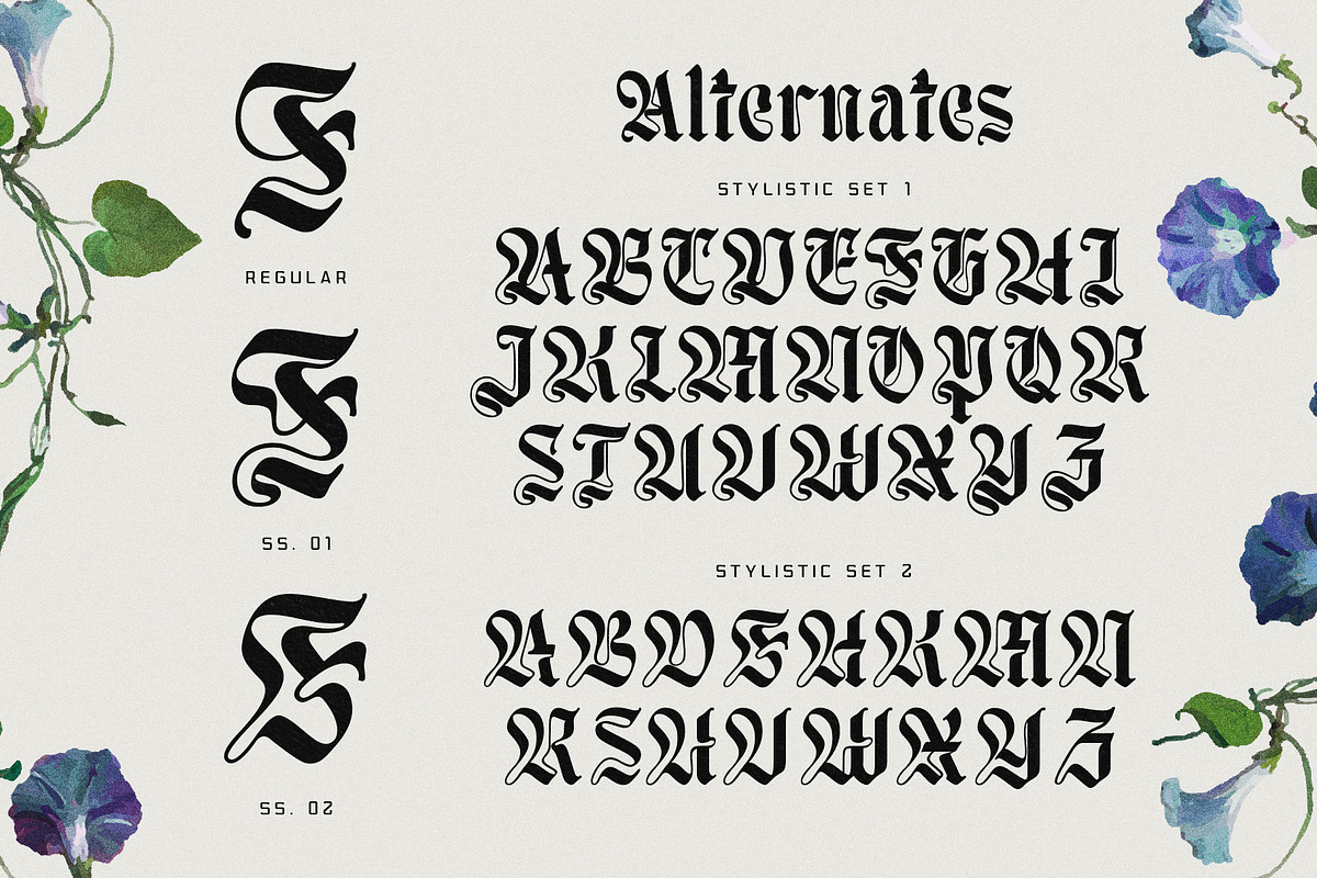 Moxy Rush Blackletter Typeface, a Blackletter Font by alit design (Photo 10 of 20)
