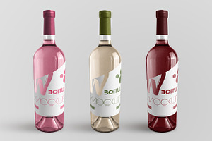 Wine Bottle Mock-Up Set in PSD, a Product Mockup by PSD Market
