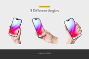 Hand Holding iPhone Mockup Set, an iPhone Mockup by Country4k (Thumbnail 4 of 4)
