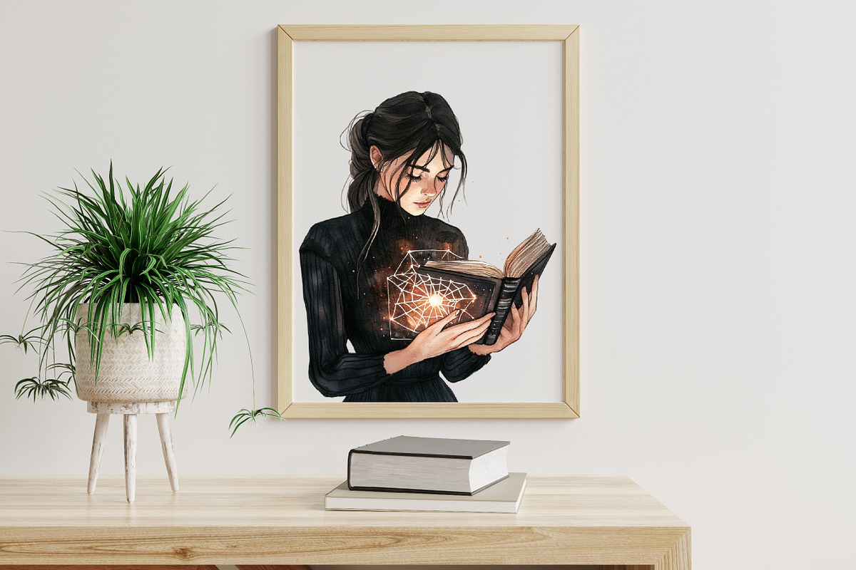 Haunted Bookstore Clipart, an Illustration by Libby Wishes (Photo 9 of 9)