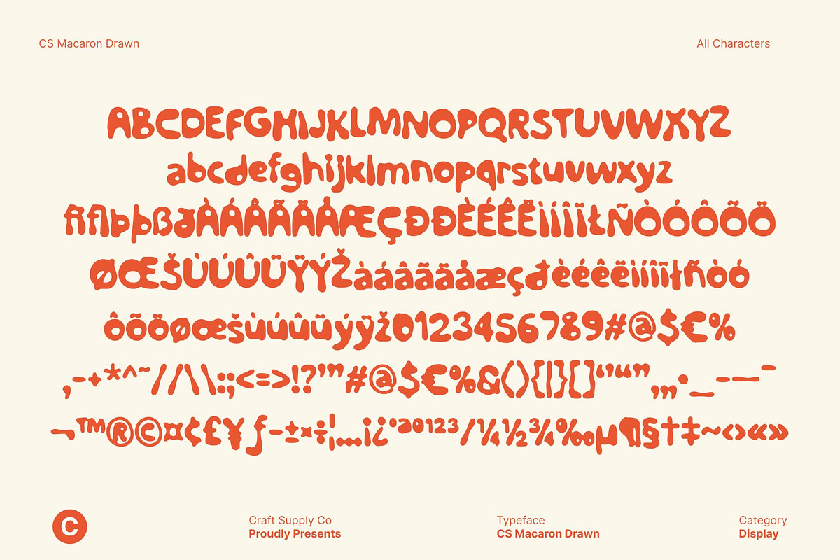 CS Macaron Drawn, a Sans Serif Font by Craft Supply Co. (Photo 8 of 8)