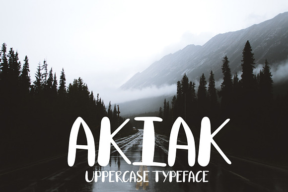 Akiak Bold Uppercase Handmade Font preview 8