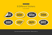 Oval Stickers Mockup Set, an Advertising Mockup by Country4k (Thumbnail 4 of 4)