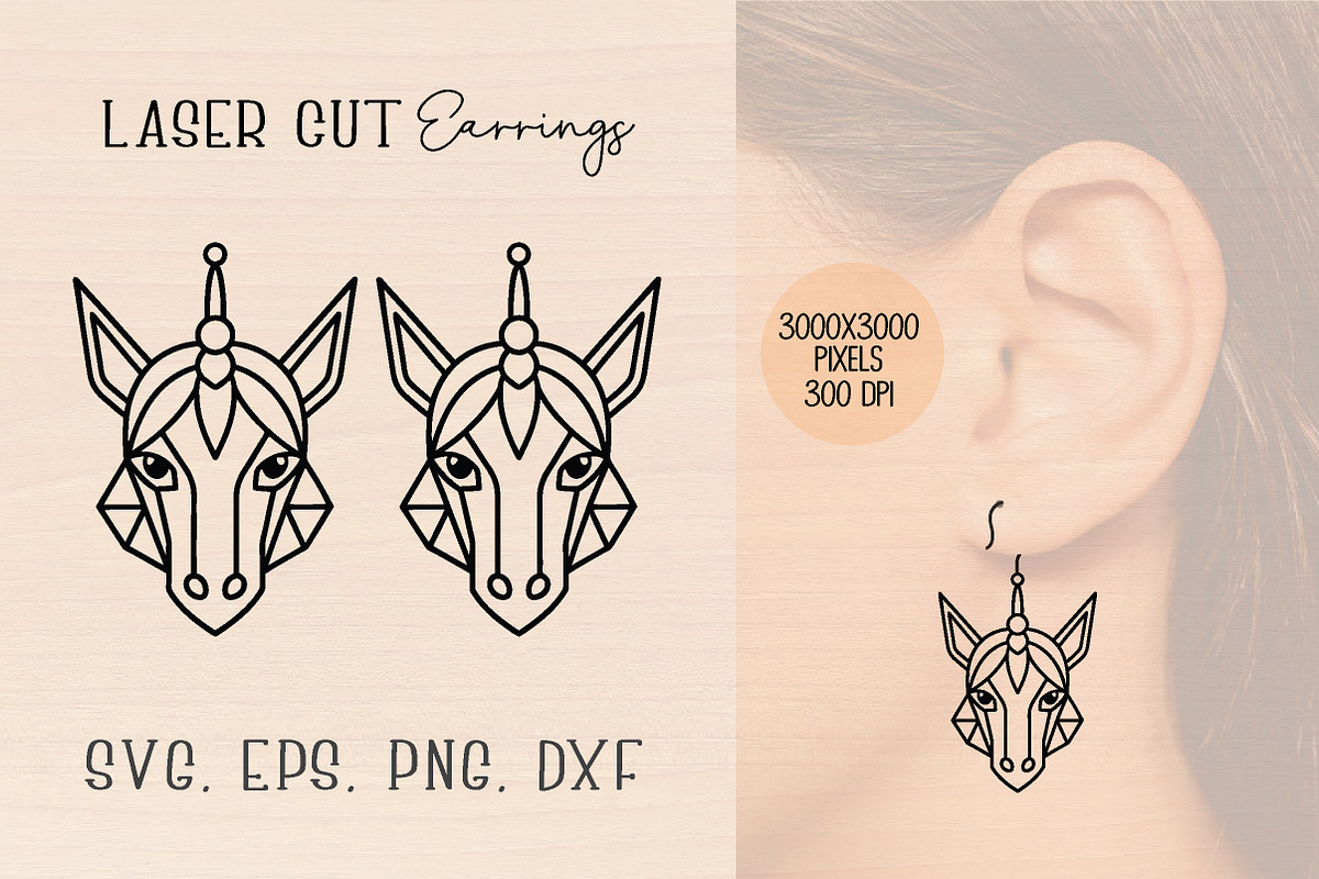 Unicorn Wood Earrings SVG Bundle, an Object Graphic by jannatulpakhi (Photo 10 of 11)
