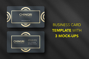 Business card Template & 3 Mock-up