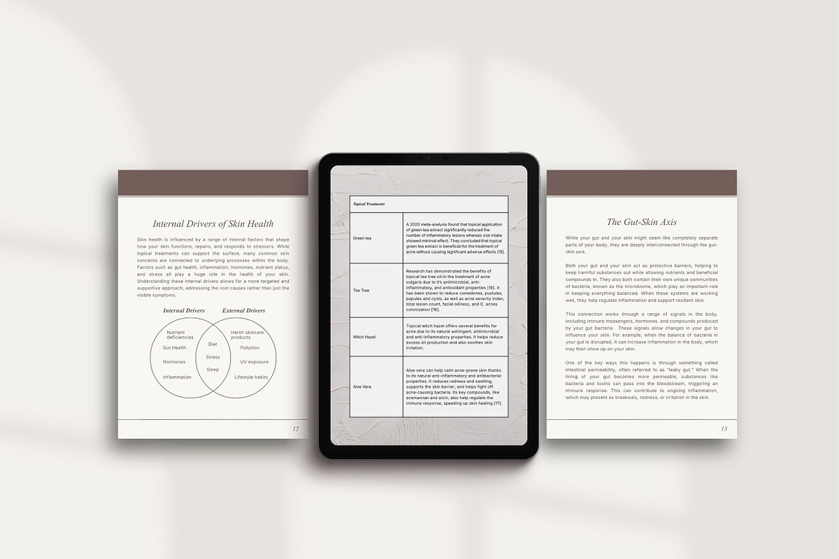 Holistic Skin Ebook Premade Canva, a Presentation Template by Naturopath Hub (Photo 9 of 11)