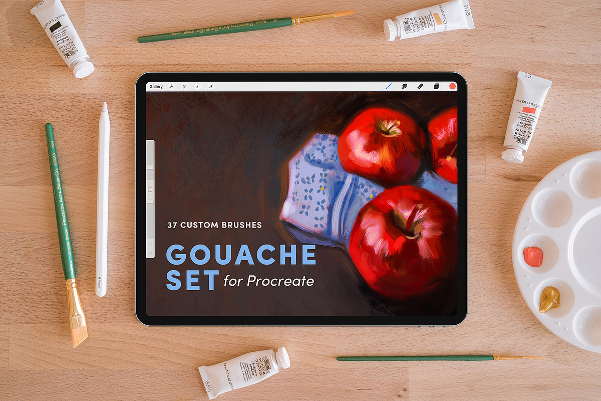 Gouache Set – Procreate Brushes, a Brush Add-On by Sadie Lew (Photo 1 of 17)