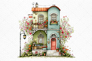 Whimsical Spring House Clipart, an Illustration by Craft Nest (Thumbnail 10 of 11)