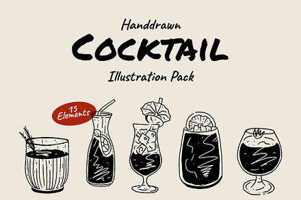 Hand Drawn Cocktail Illustration, an Object Illustration by Logga Studio
