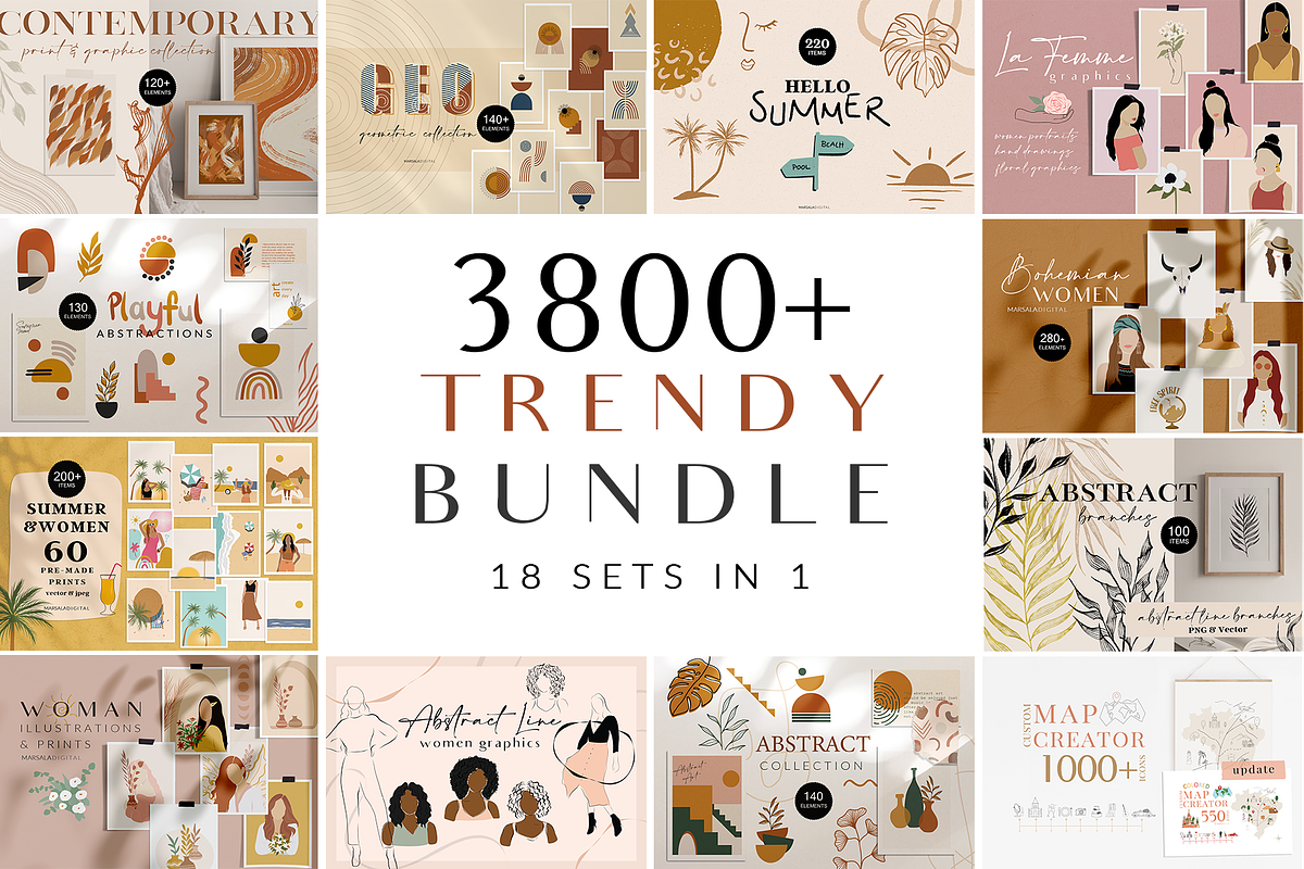 WHOLE SHOP BUNDLE 12500+, an Object Illustration by Kaya Fonts (Photo 4 of 8)