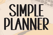 SIMPLE PLANNER | Script Font, a Script Font by Scratchones (Thumbnail 1 of 8)