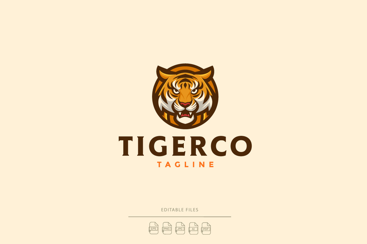 Tigerc Mascot Cartoon Logo, a Branding & Logo Template by Agenciagraf