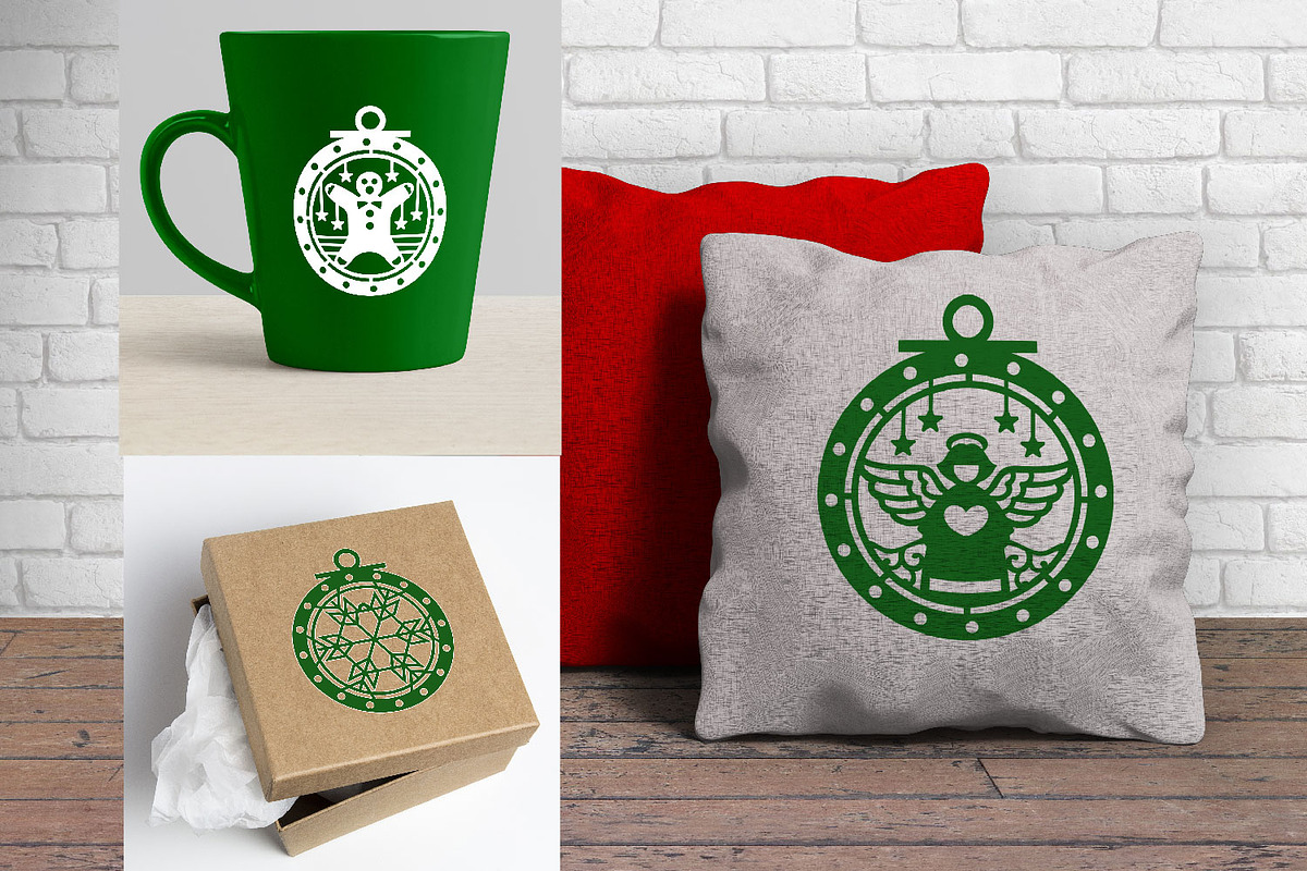 Christmas Bulbs Cutting File SVG, an Illustration by defarmerdesign (Photo 5 of 5)
