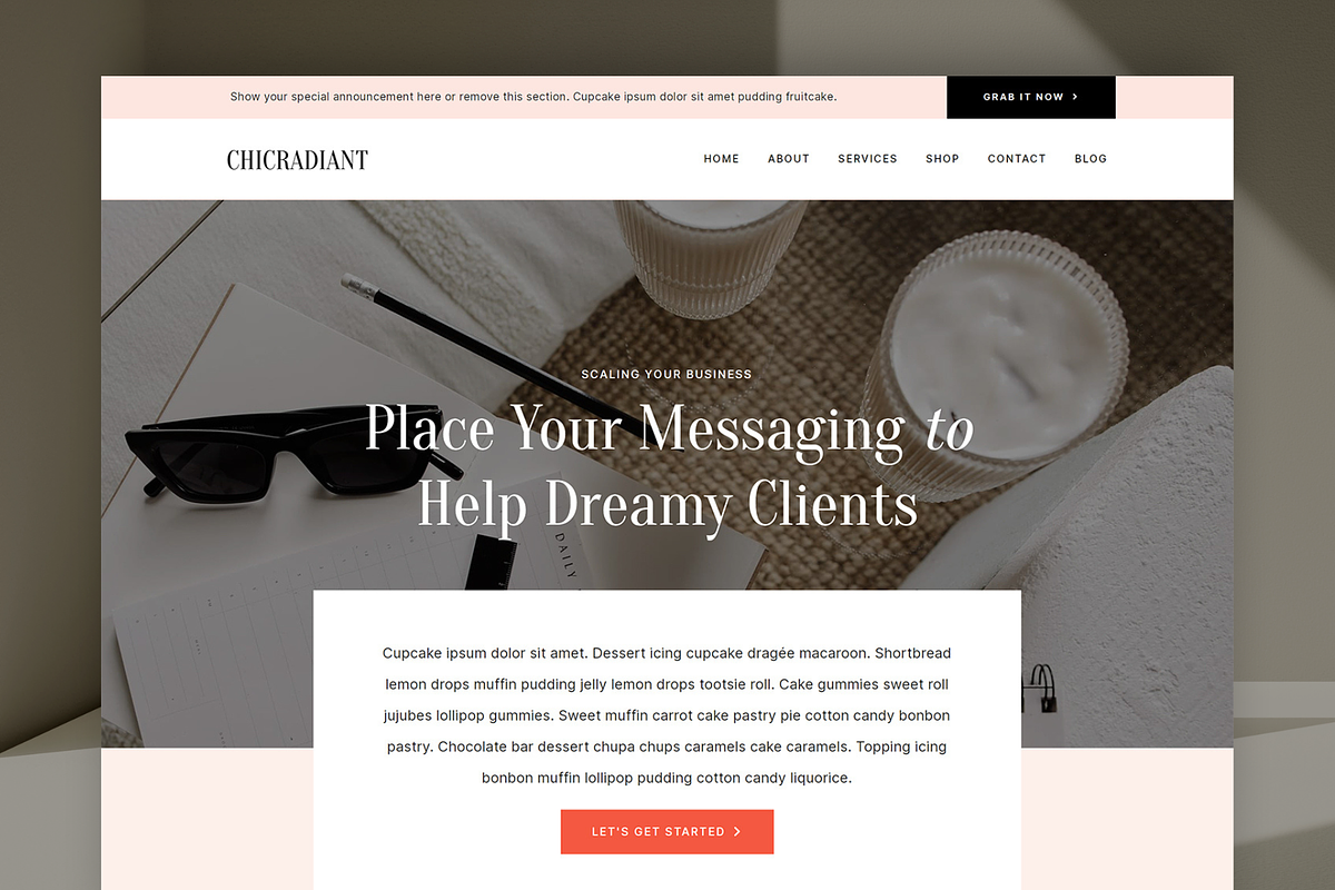 ChicRadiant WordPress Theme, a WordPress Template by Bluchic (Photo 1 of 6)