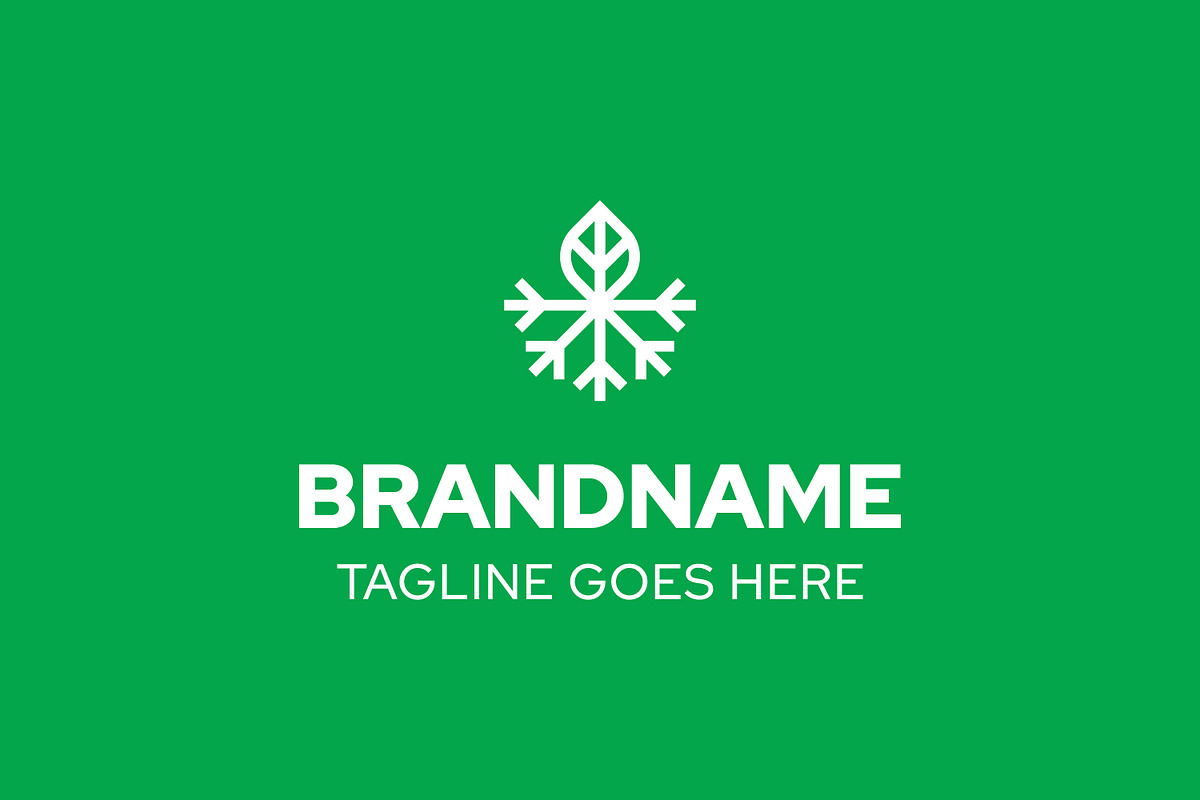 Snowflake Leaf Nature Modern Logo, a Branding & Logo Template by Pray Art Design Studio (Photo 2 of 2)