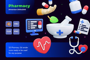 Pharmacy 3D Icon