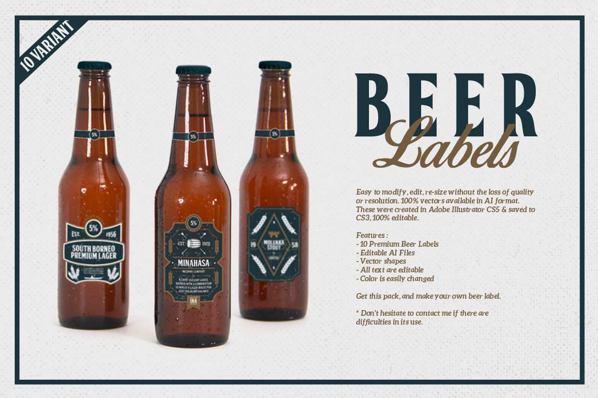 Premium Beer Labels, a Branding & Logo Template by Rich Graphic (Photo 4 of 4)