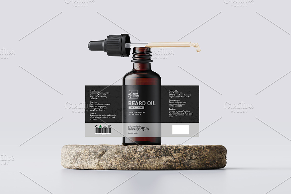 Beard Oil Label, a Graphic by Dev.Rawat21 (Photo 4 of 5)