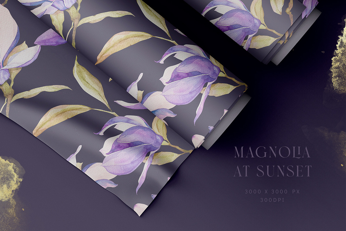 Watercolor magnolia clipart, an Illustration by MariGraphic boutique (Photo 9 of 10)