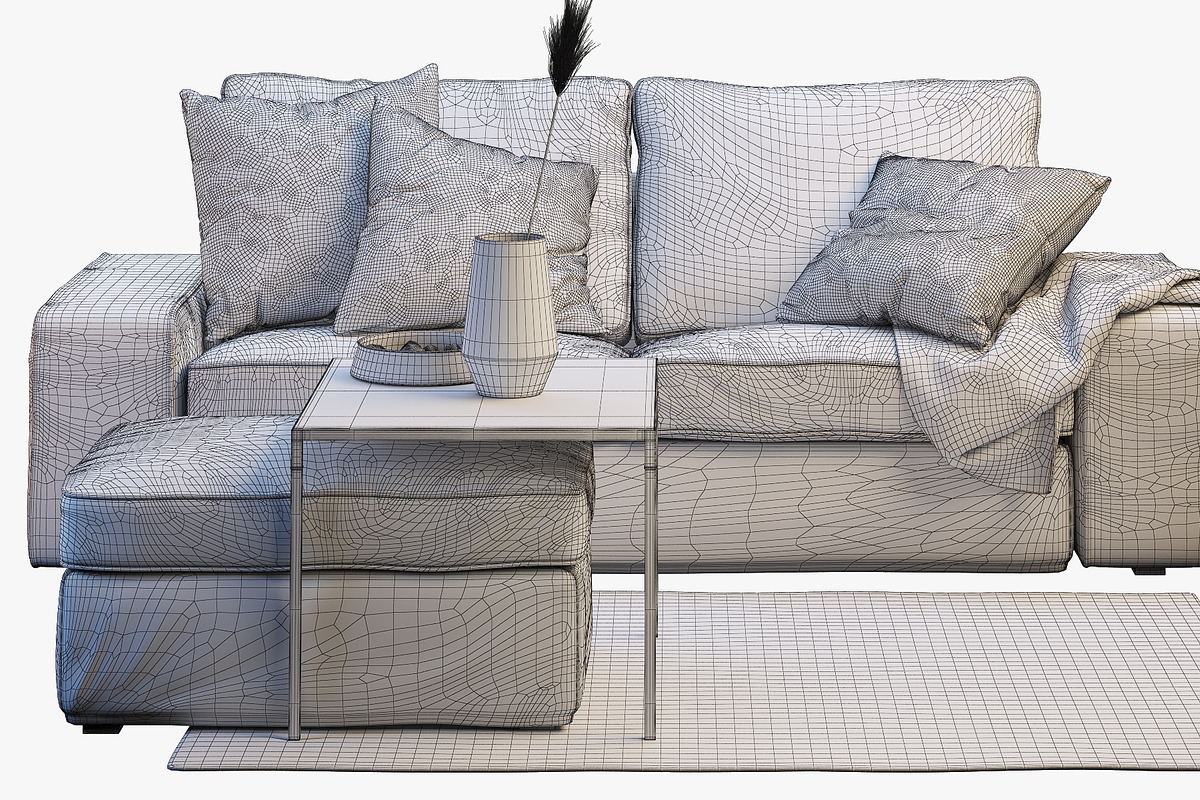 Two-seat sofa 2 3d model, a Furniture 3D Model by 3dmitruk (Photo 3 of 10)