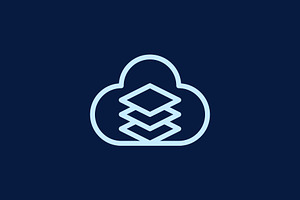 modern cloud data storage logo, a Branding & Logo Template by Rasagama Studio