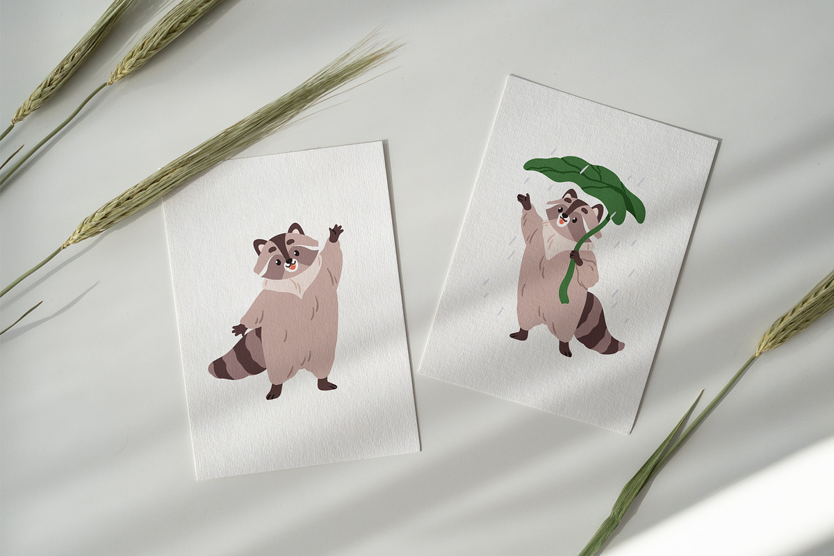 Cute raccoon, funny forest animal, an Animal Illustration by Good Studio (Photo 10 of 10)