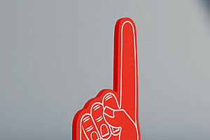 3D Sample Fan Foam Finger Model