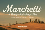Marchetti - A Vintage Style Script, a Script Font by Komet & Flicker (Thumbnail 1 of 15)
