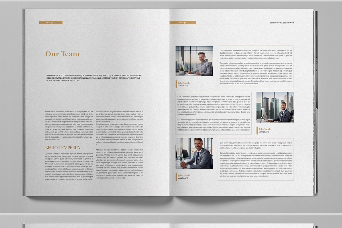 Corporate Law Firm Brochure Template, a Brochure Template by Boris Cupac (Photo 6 of 7)