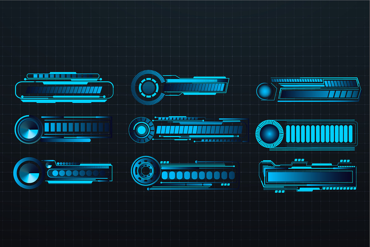 Sci-fi Futuristic element HUD Design, a Technology Illustration by ZinetroN (Photo 8 of 9)