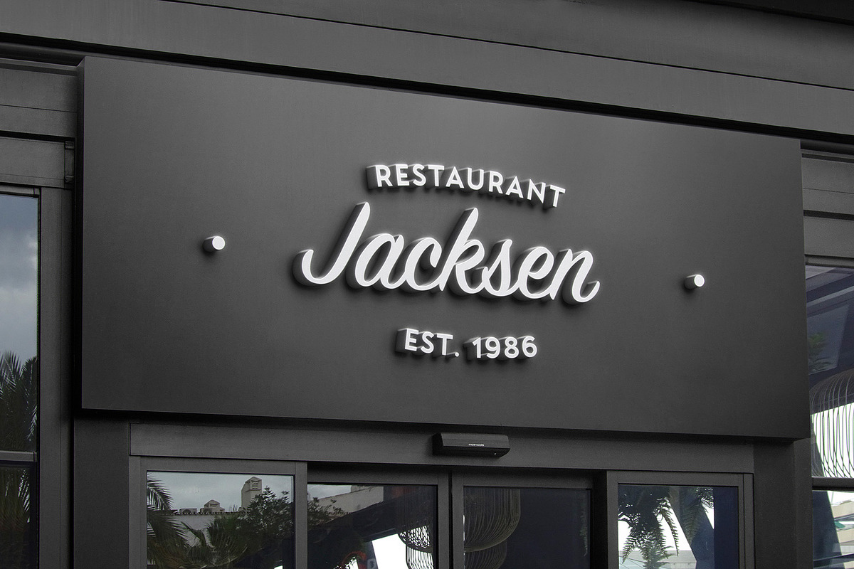 Logo Mockup Black Facade 3D Sign, a Product Mockup by Asylab (Photo 2 of 5)