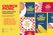 Church Picnic Event Social Post, a Social Media Template by IFBdesign (Thumbnail 1 of 7)