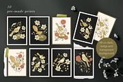 Birds and Flowers Floral Bundle., a Decorative Illustration by Red Ink (Thumbnail 3 of 10)