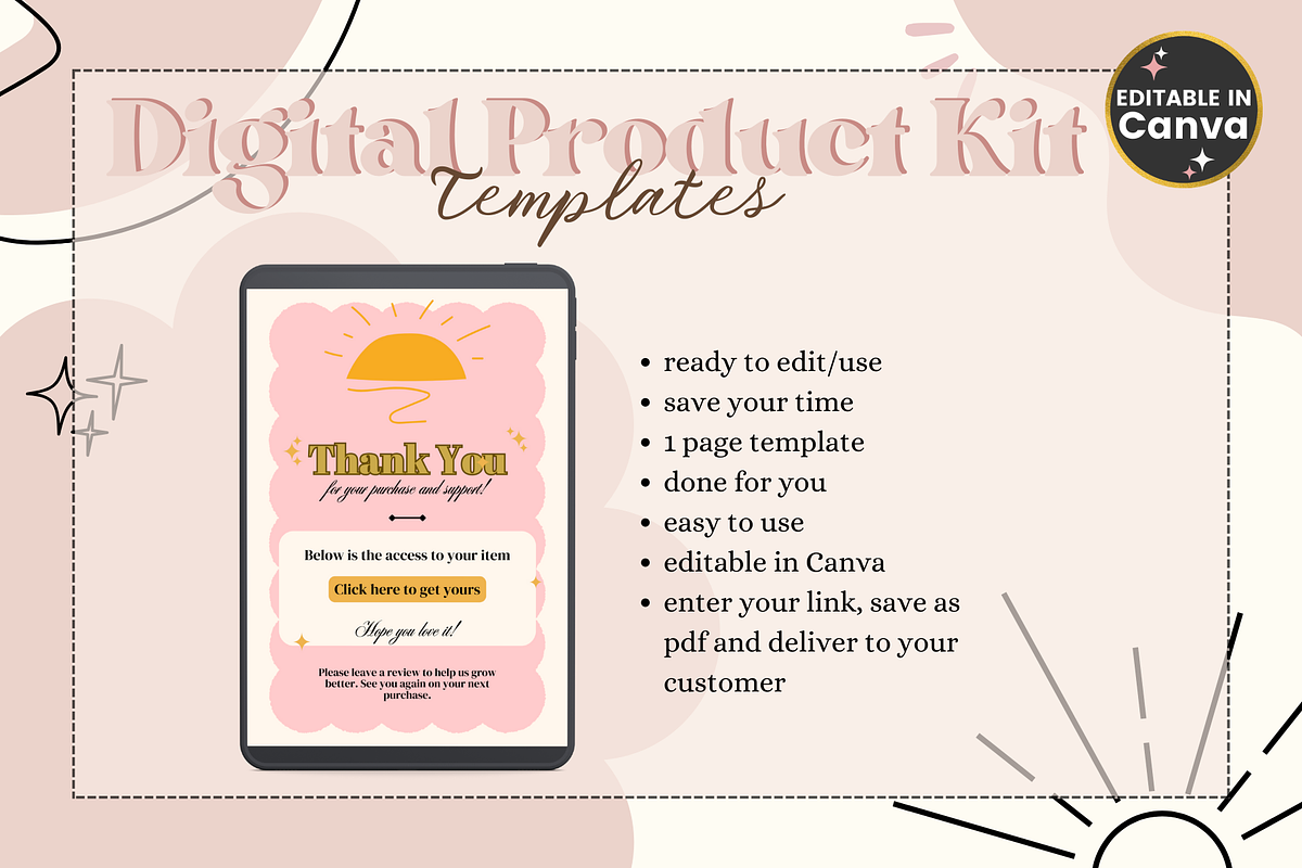 Digital Product Kit Templates, a Templates & Theme by bellaROSEworkshop (Photo 7 of 10)
