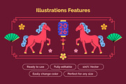 Chinese New Year Red Fiery Horse, an Object Graphic by 35lab (Thumbnail 3 of 6)
