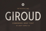 Giroud - Condensed Serif Font, a Serif Font by Craft Supply Co. (Thumbnail 1 of 10)