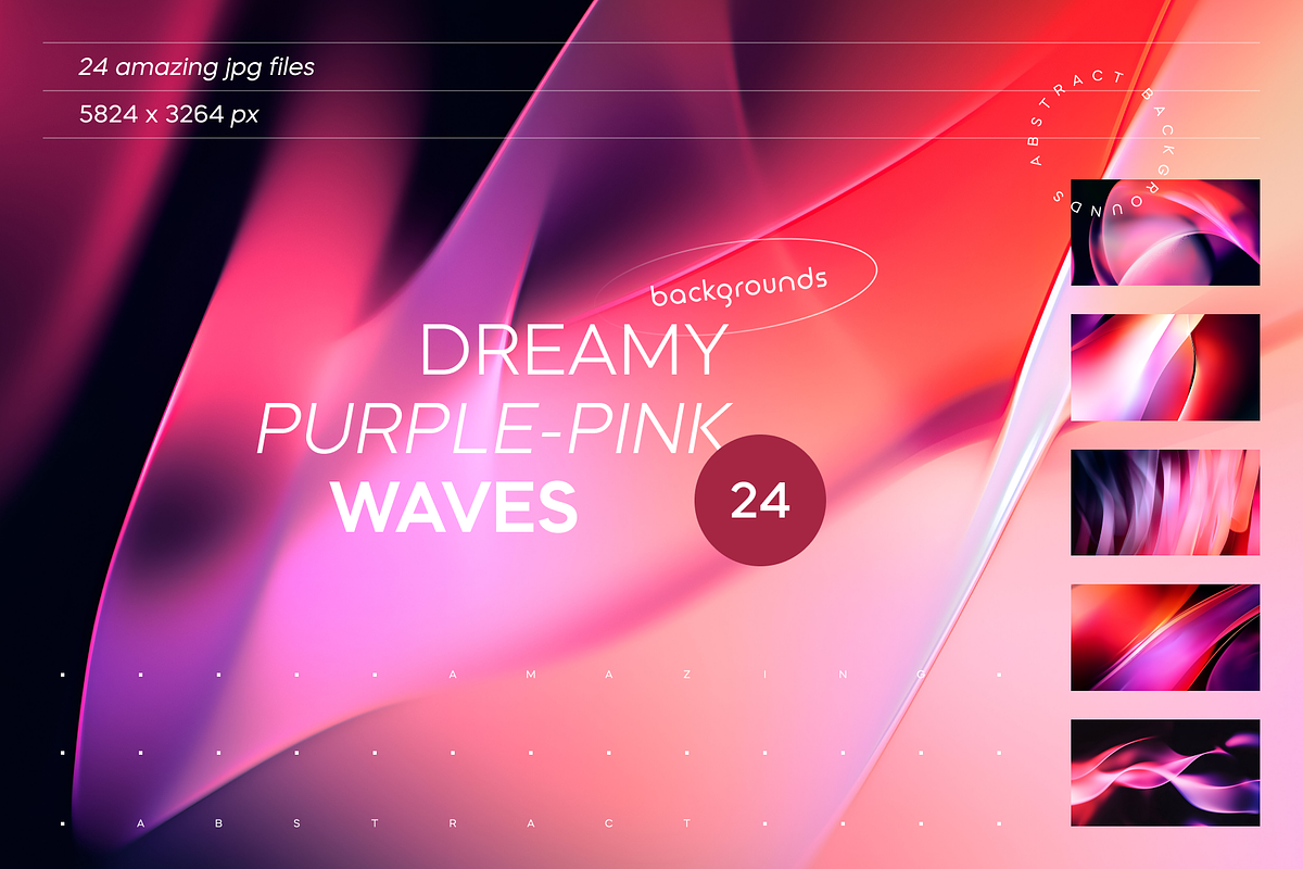 Dreamy Purple-Pink Waves, a Background Graphic by Lumeno (Photo 1 of 4)
