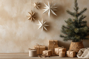 Festive Christmas gifts display, a Photo by Beautiful things