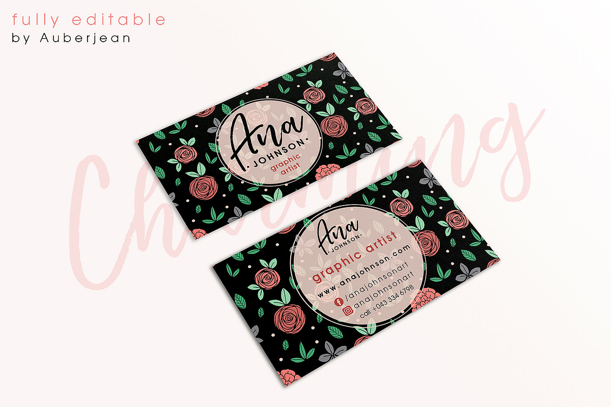 Charming Business Card, a Business Card Template by Auberjean (Photo 2 of 2)