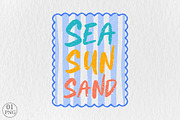 Sea Sun Sand Summer Sublimation, an Illustration by Libby Wishes (Thumbnail 1 of 5)