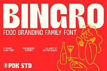 Bingro - Food Branding Family Font