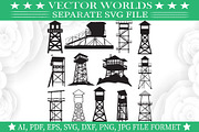 Watch Tower Svg, Watch, Tower Svg, an Object Graphic by VectorWorlds (Thumbnail 1 of 3)