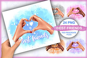 Best Friend Clipart, Hands Girfrends