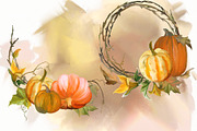 Pumpkin harvest - autumn clipart, an Illustration by Vasmila (Thumbnail 13 of 15)