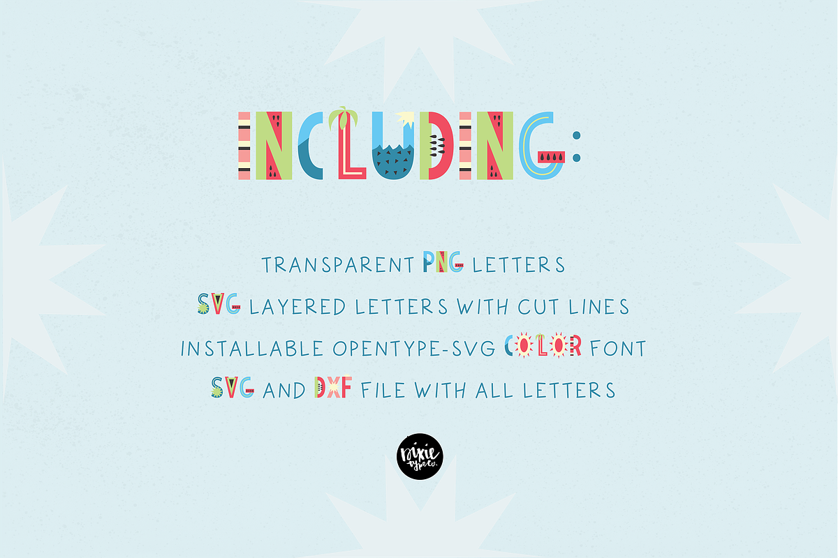 JUNE DAYS OpenType-SVG Color Font, a Font by Blush Font Co. (Photo 3 of 7)