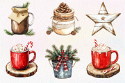 Cozy Rustic Christmas Clipart Bundle, an Illustration by Dream Creation (Thumbnail 6 of 7)